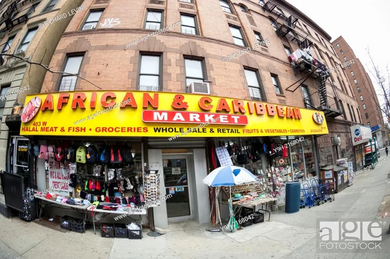 African & Caribbean Market, grocery shop at 403 West 145th Street in Manhattan, New York