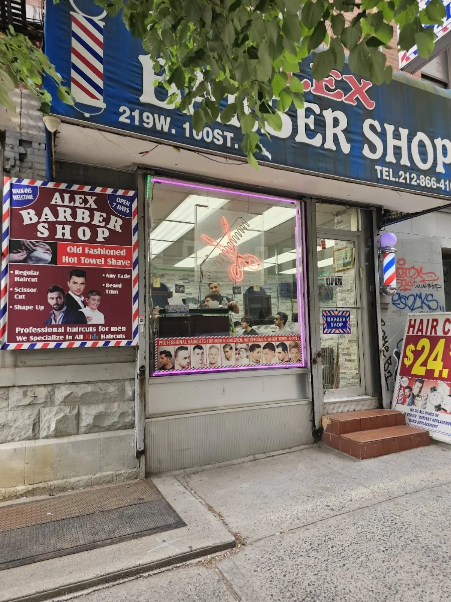 Alex Barber Shop, hair salon at 219 West 100th Street in Manhattan, New York
