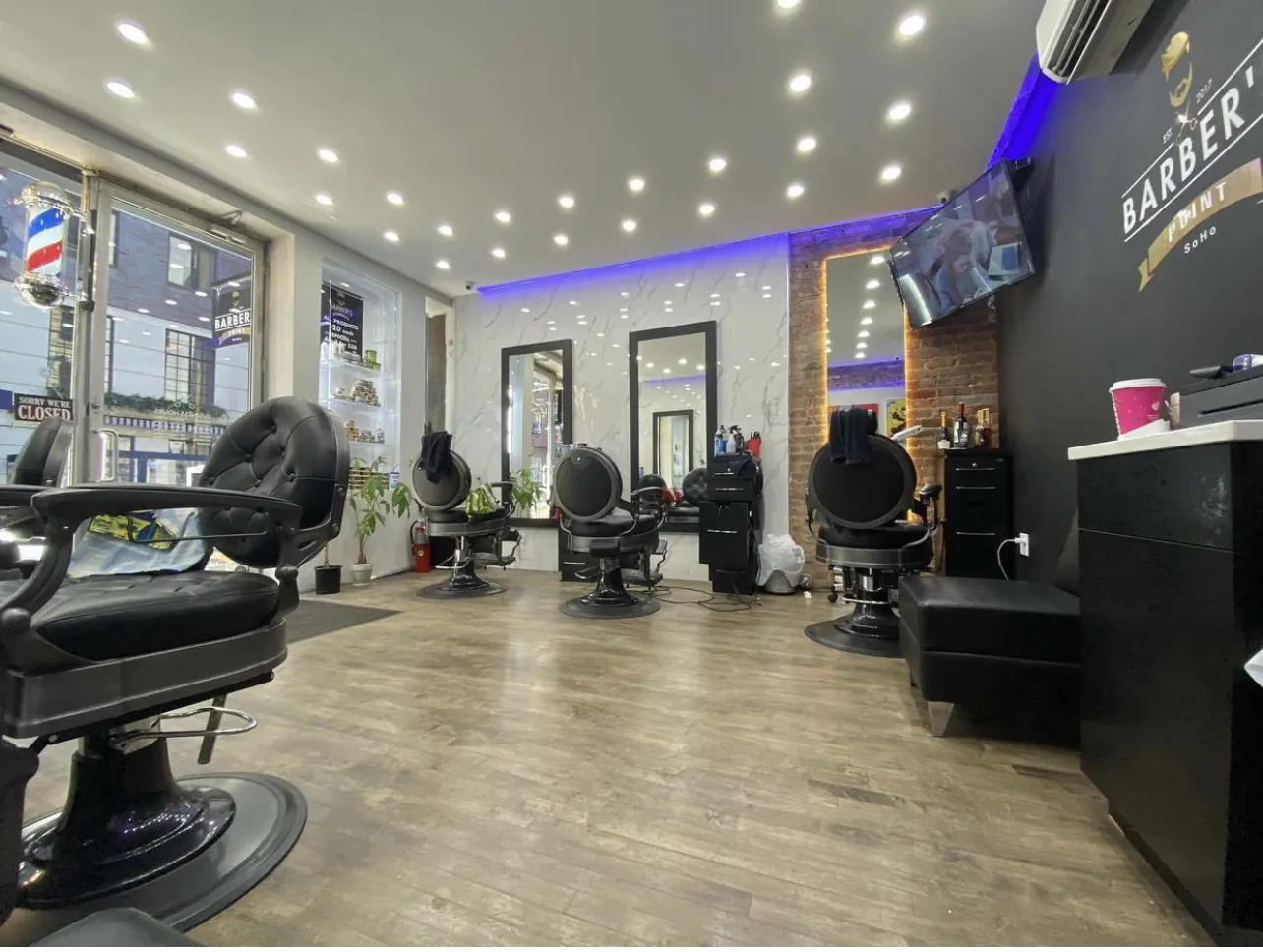 Barber's Point, hair salon at 59 Thompson Street in Manhattan, New York