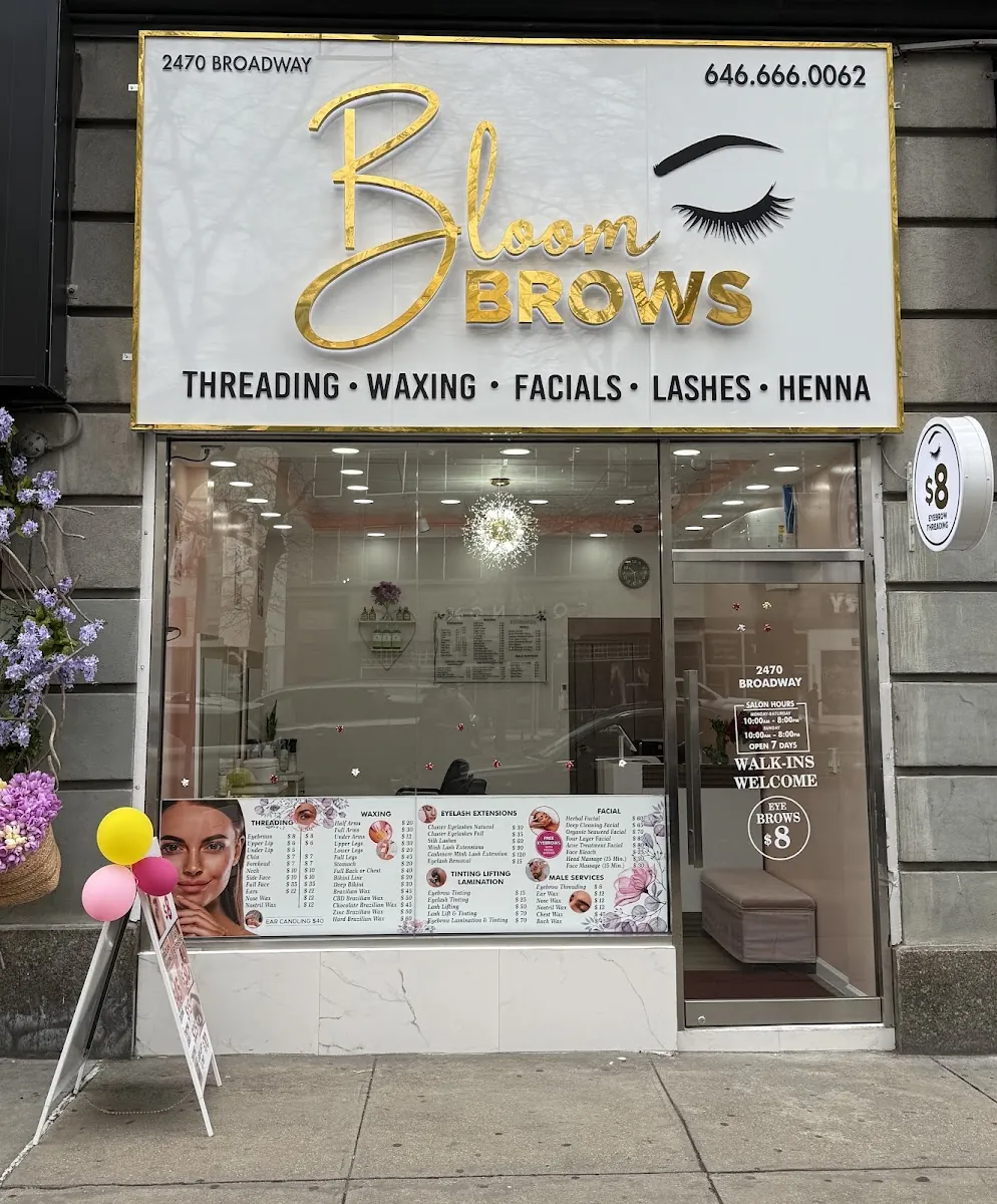 Bloom Brows, beauty salon at 2470 Broadway in Manhattan, New York