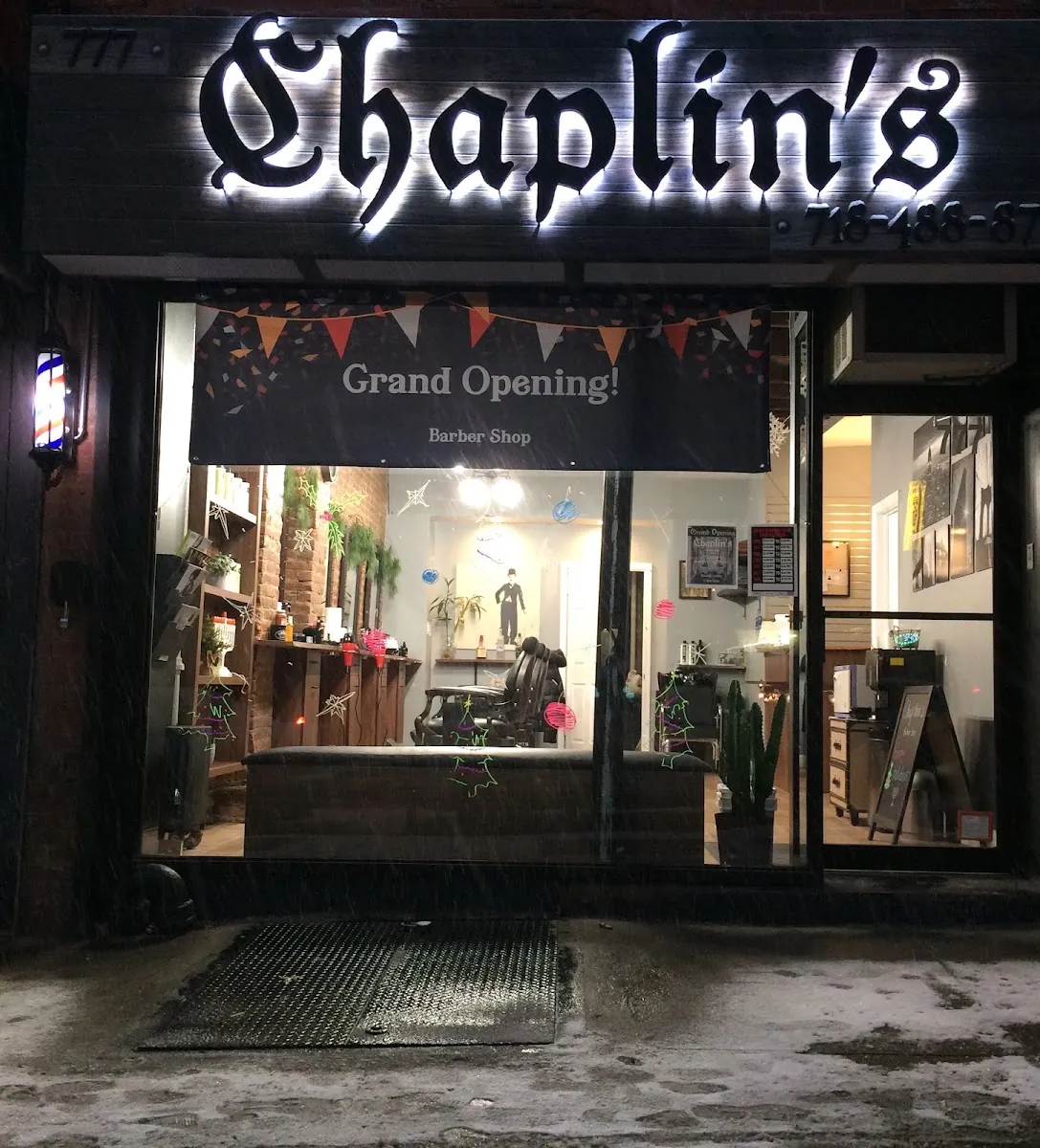 Chaplin's Barber Shop, hair salon at 777 Fulton Street in Brooklyn, New York