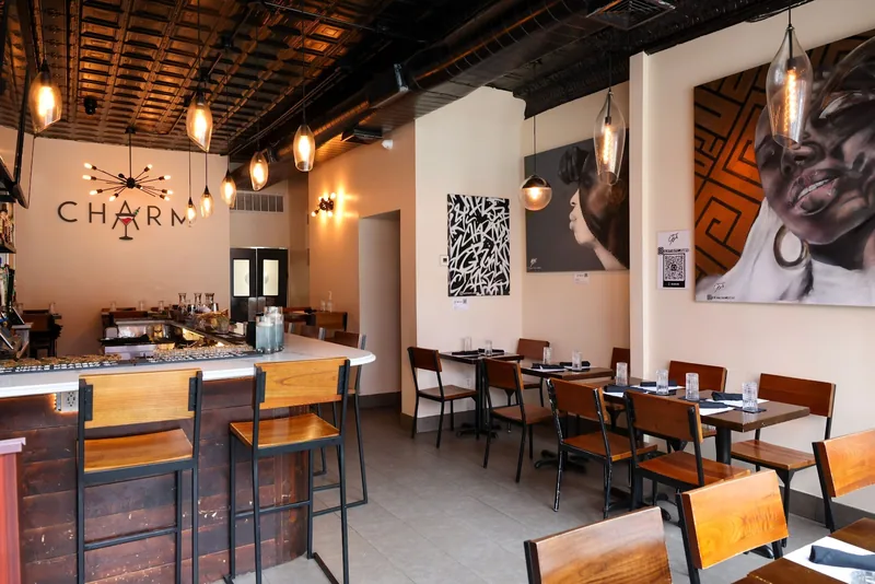 Charm Bar & Restaurant, caribbean kitchen at 448 Dean Street in Brooklyn, New York