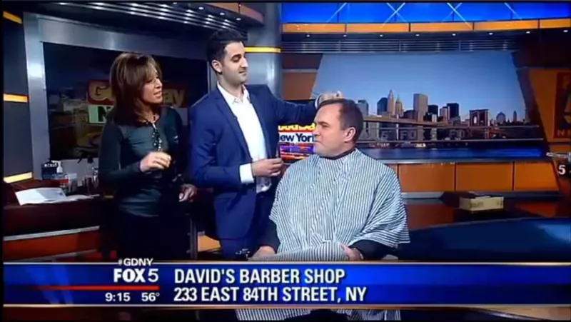 David’s Barber Shop, hair salon at 233 East 84th Street in Manhattan, New York