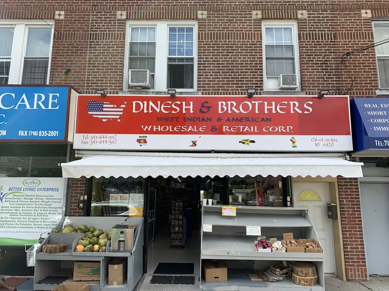 Dinesh and brothers west Indian and American wholesale and retail corp, grocery shop at 126-14 111th Avenue in Queens, New York