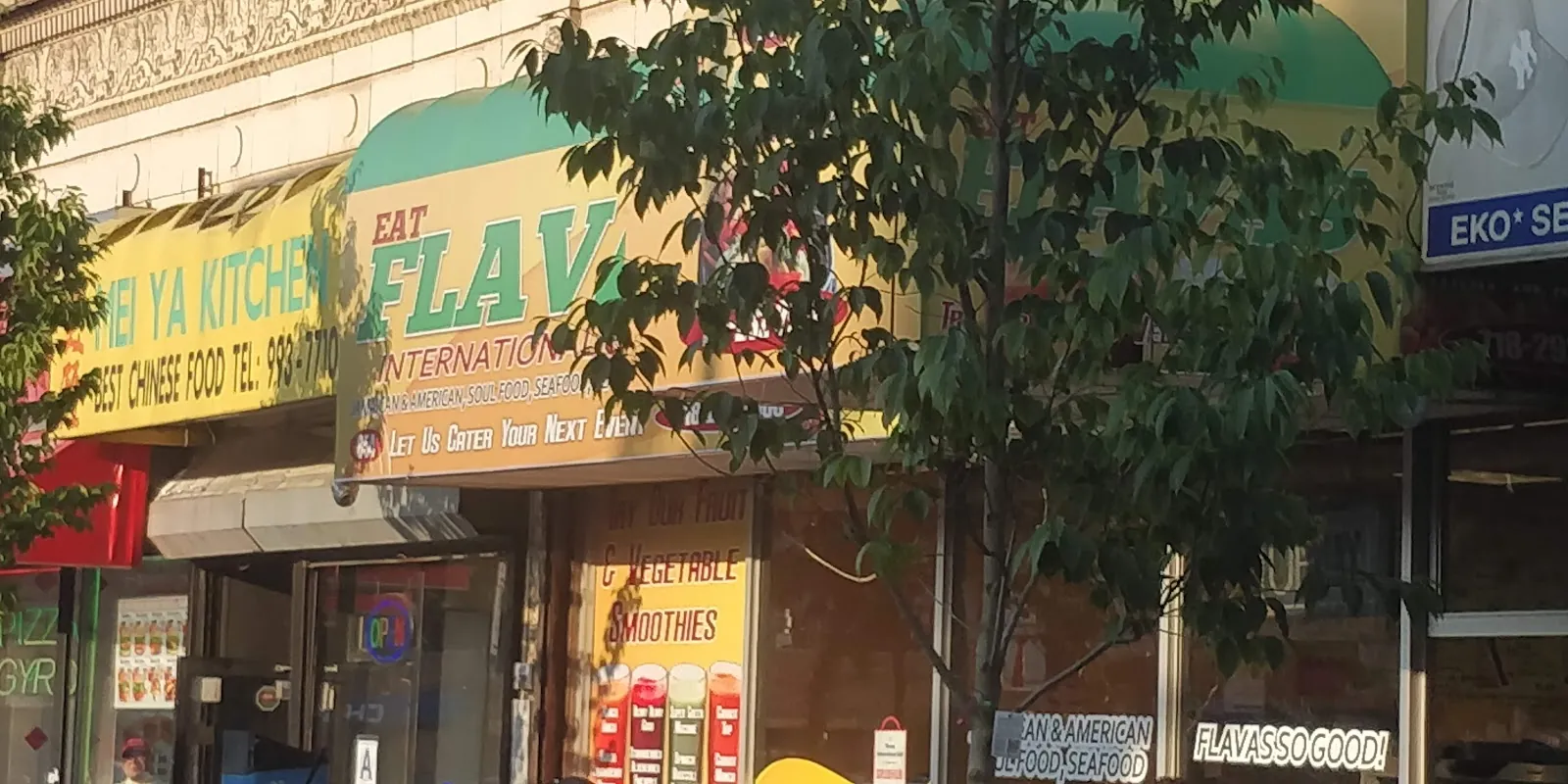 Flavas International Grill, caribbean kitchen at 854 Gerard Avenue in The Bronx, New York