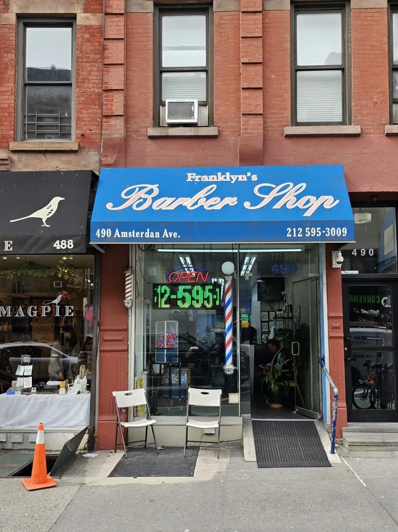 Franklyn's Barber Shop, hair salon at 490 Amsterdam Avenue in Manhattan, New York