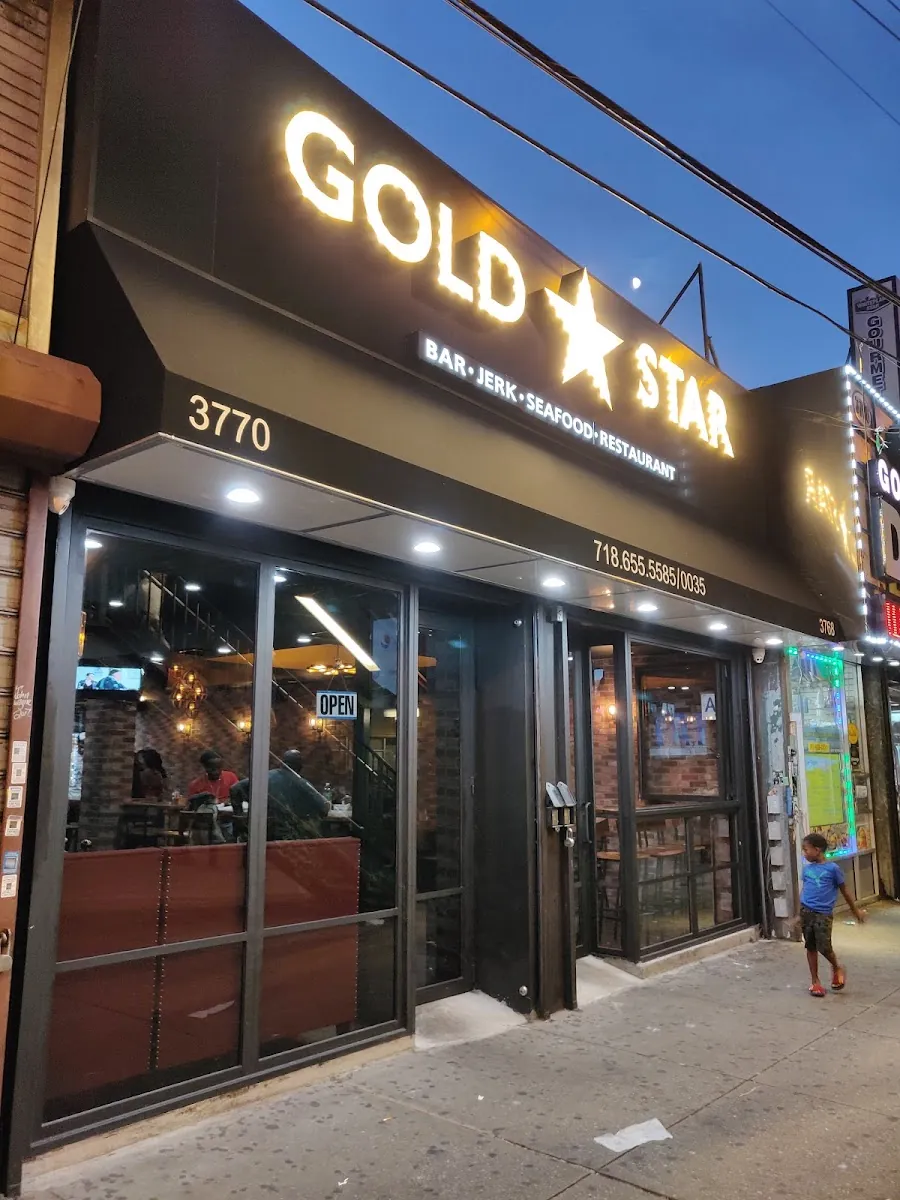 Gold Star Jerk and Seafood, caribbean kitchen at 3768 White Plains Road in The Bronx, New York