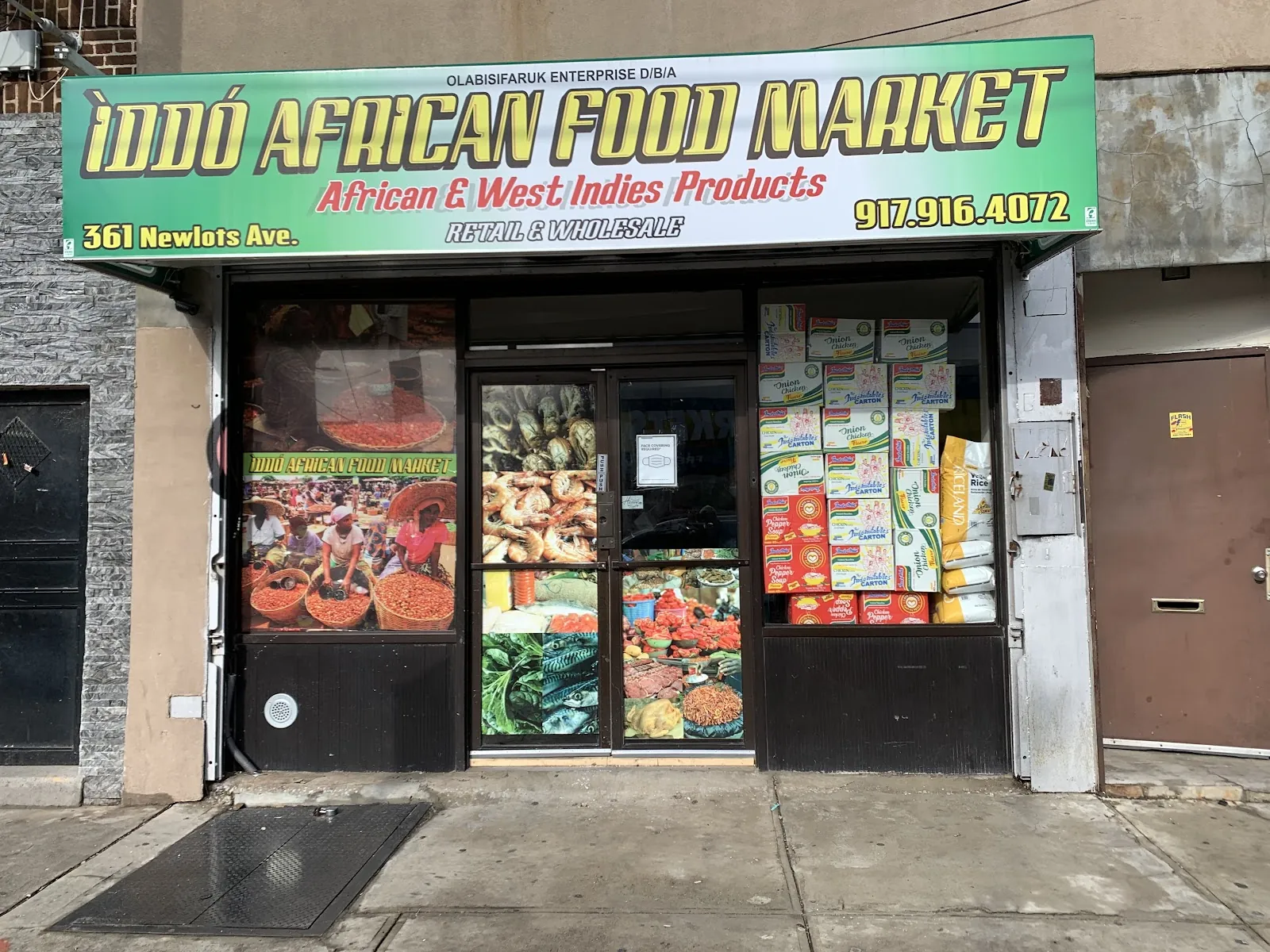 Iddo African Food Market, grocery shop at 361 New Lots Avenue in Brooklyn, New York