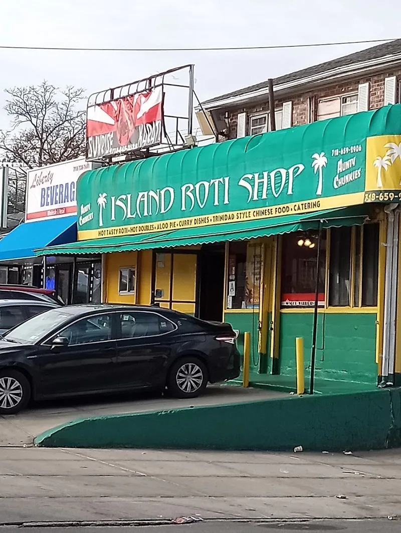 Island Roti Shop, caribbean kitchen at 115-08 Lefferts Boulevard in Queens, New York