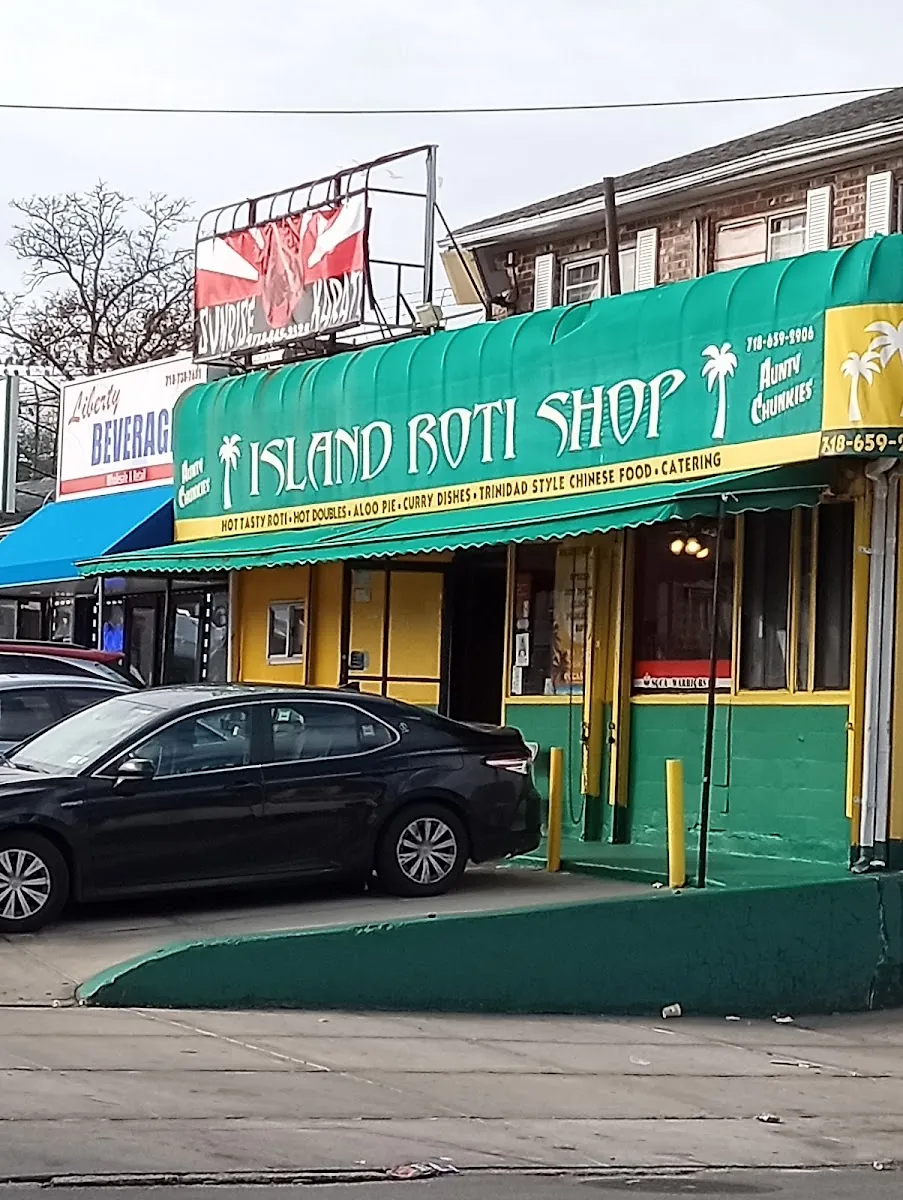 Island Roti Shop, caribbean kitchen at 115-08 Lefferts Boulevard in Queens, New York