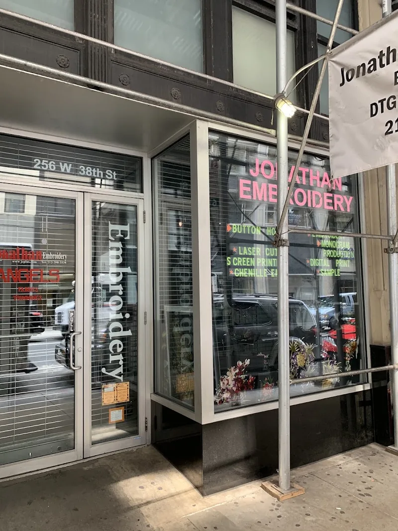 Jonathan Embroidery Plus, fabric and textiles at 256 West 38th Street in Manhattan, New York