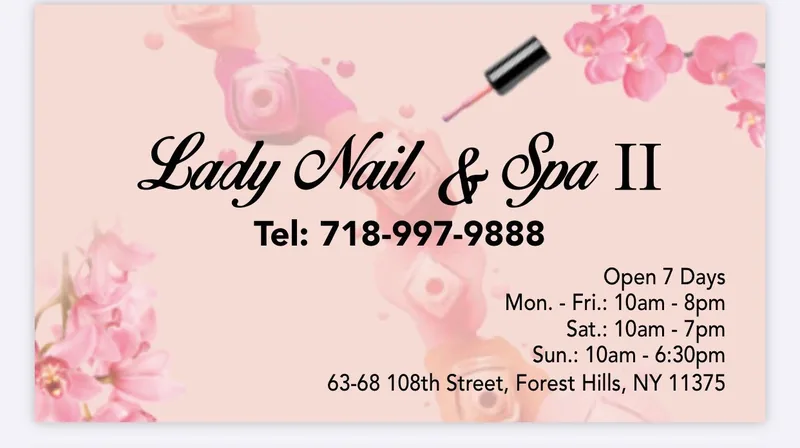 Lady Nail & Spa 2, beauty salon at 63-68 108th Street in Queens, New York