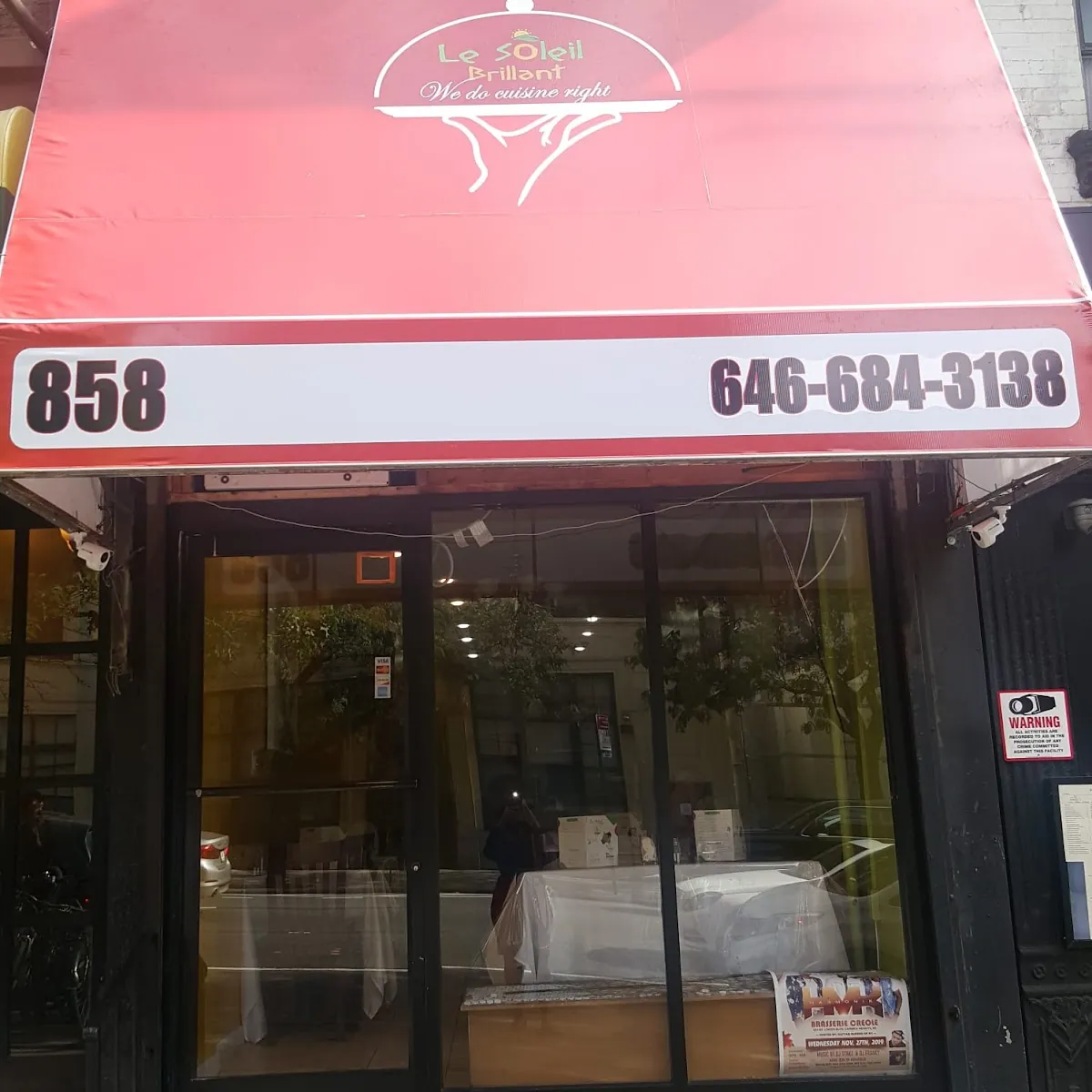 Le Soleil, caribbean kitchen at 858 10th Avenue in Manhattan, New York