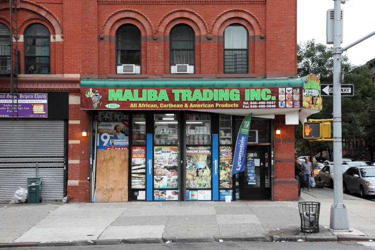 Maliba African Market, grocery shop at 1987 Adam Clayton Powell Junior Boulevard in Manhattan, New York