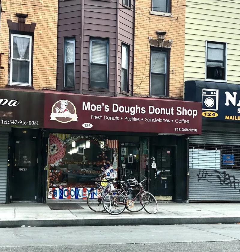 Moe’s Doughs Donut Shop, bakery at 126 Nassau Avenue in Brooklyn, New York