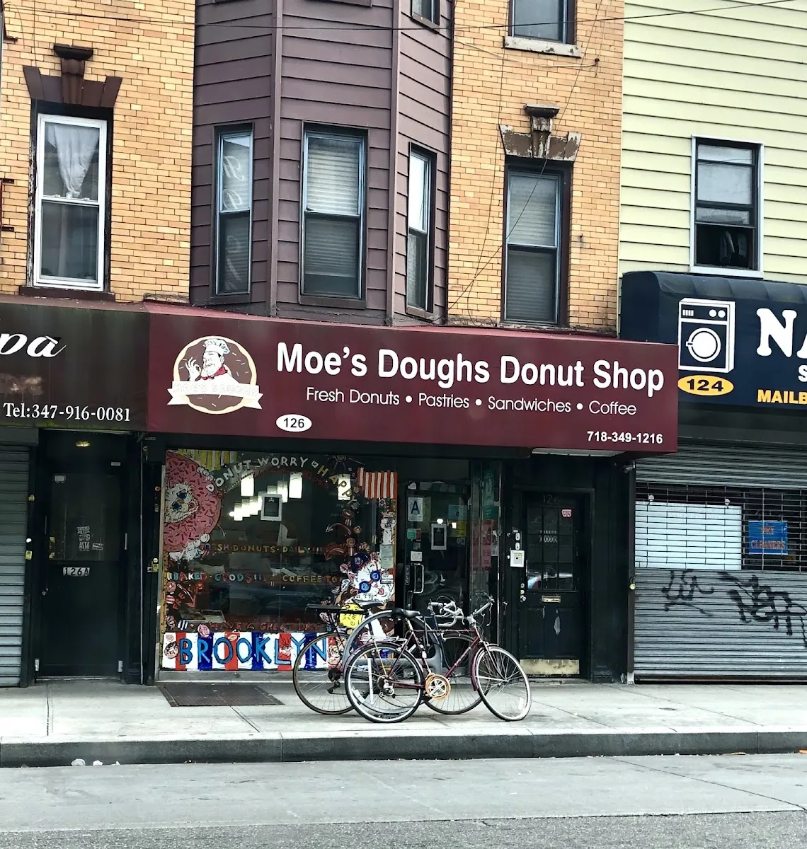 Moe’s Doughs Donut Shop, bakery at 126 Nassau Avenue in Brooklyn, New York