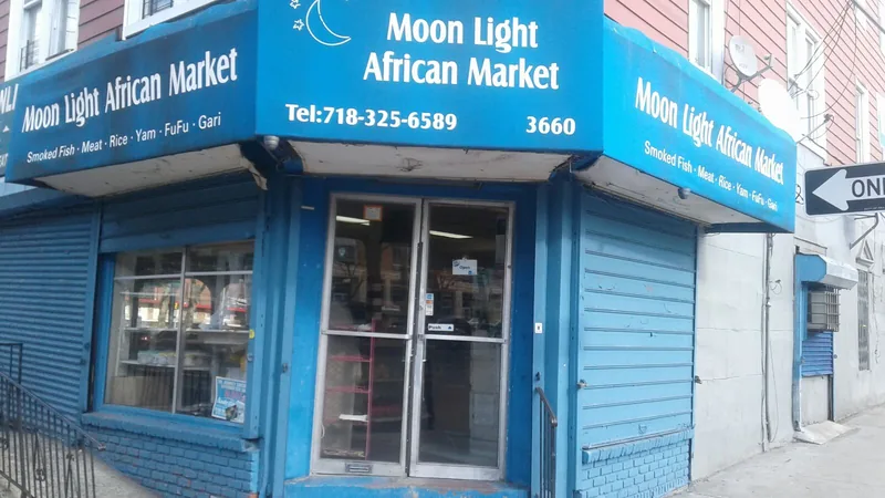 Moonlight African Market, grocery shop at 3648 White Plains Road in The Bronx, New York