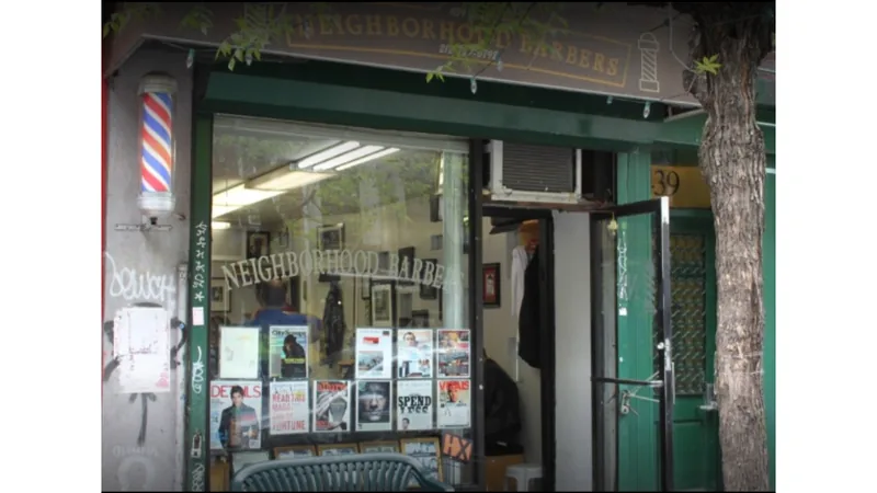 Neighborhood Barbers, hair salon at 439 East 9th Street in Manhattan, New York