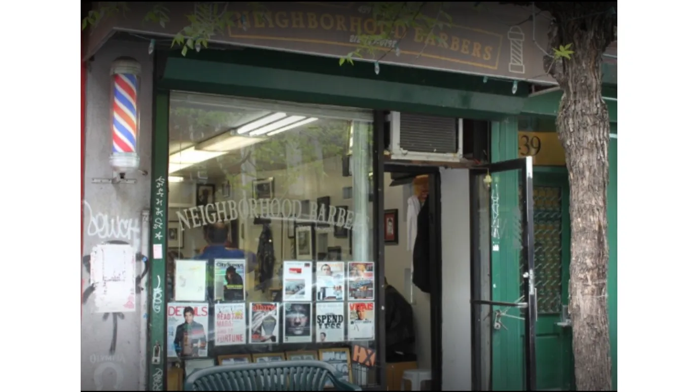 Neighborhood Barbers, hair salon at 439 East 9th Street in Manhattan, New York
