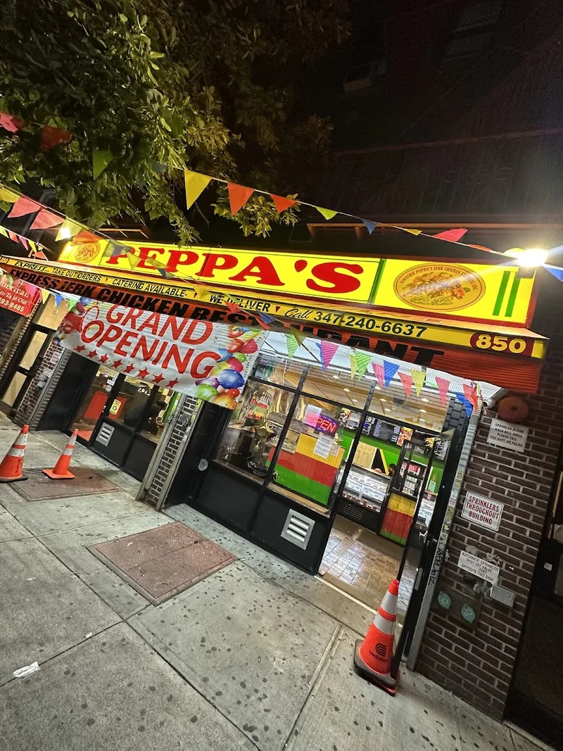Peppas Jerk Chicken, caribbean kitchen at 850 Franklin Avenue in Brooklyn, New York