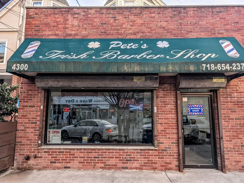 Pete's Irish Barber Shop, hair salon at 4300 Katonah Avenue in The Bronx, New York
