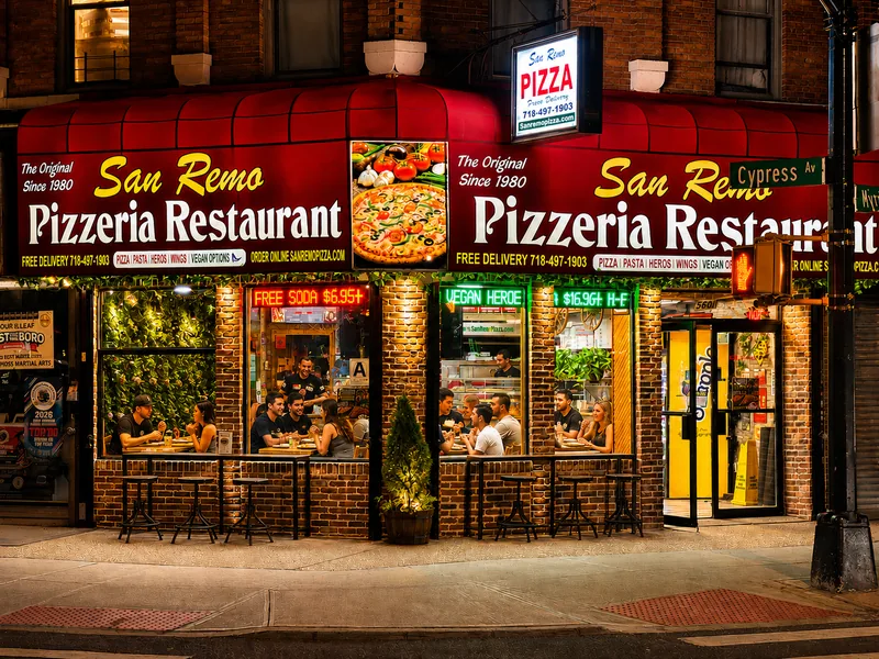 San Remo, italian kitchen at 56-01 Myrtle Avenue in Queens, New York