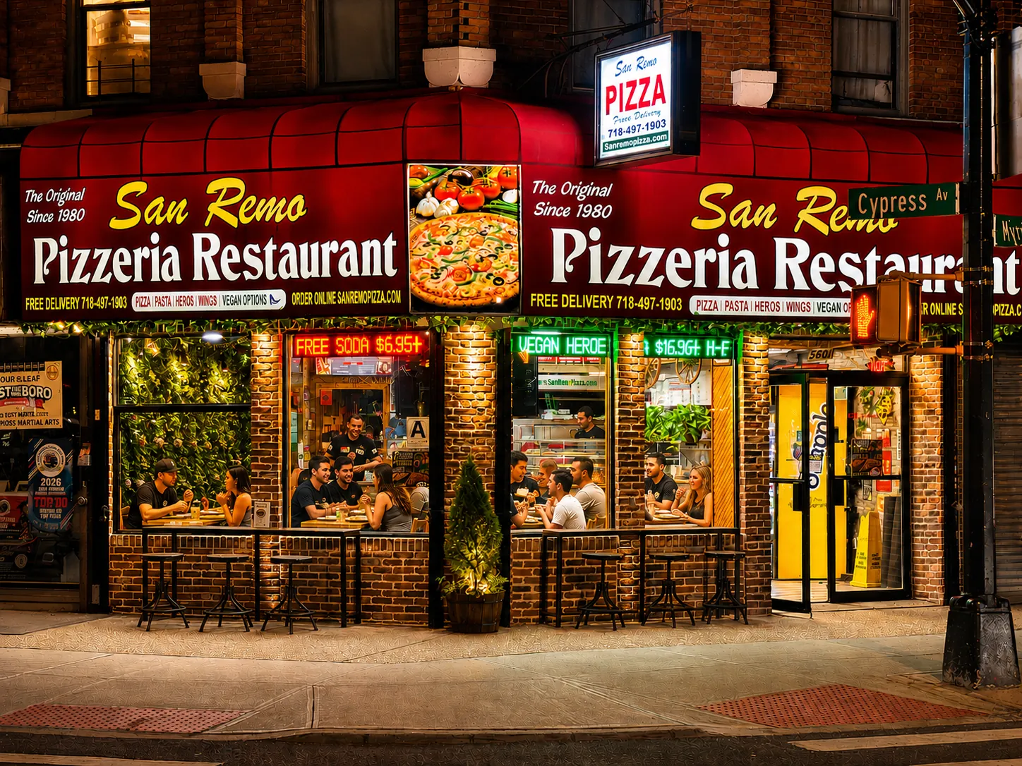 San Remo, italian kitchen at 56-01 Myrtle Avenue in Queens, New York