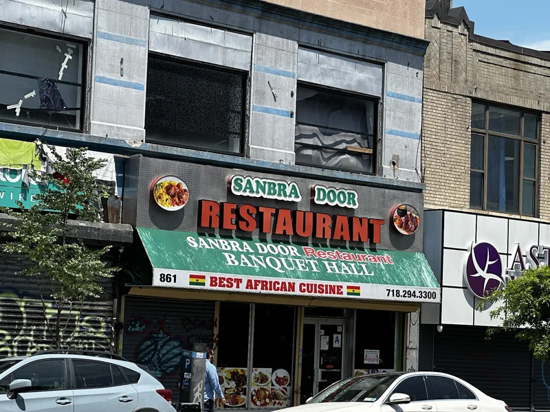 Sanbra Door Restaurant, african kitchen at 861 East Tremont Avenue in The Bronx, New York