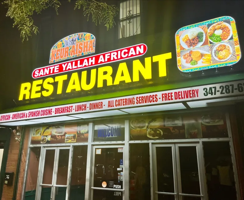 Sante Yallah African Restaurant (Keur Aisha Restaurant CORP.), african kitchen at 1460 Boston Road in The Bronx, New York