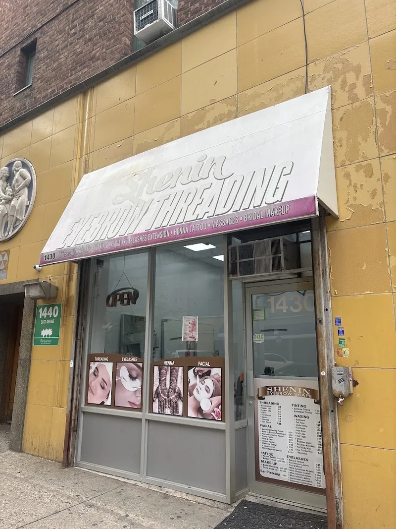 Shenin Eyebrow Threading, beauty salon at 1430 East Avenue in The Bronx, New York