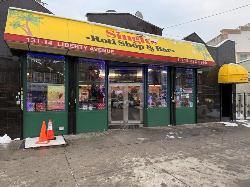 Singh's Roti Shop & Bar, caribbean kitchen at 131-18 Liberty Avenue in Queens, New York