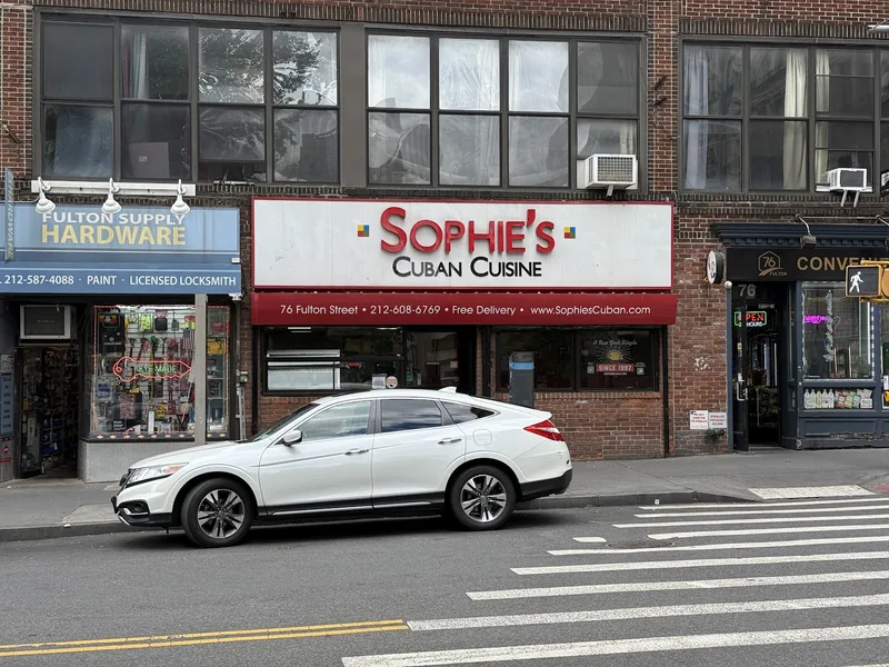 Sophie's Cuban Cuisine, caribbean kitchen at 76 Fulton Street in Manhattan, New York