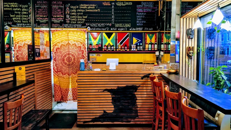 Suzy's Roti Parlour, caribbean kitchen at 907 Church Avenue in Brooklyn, New York