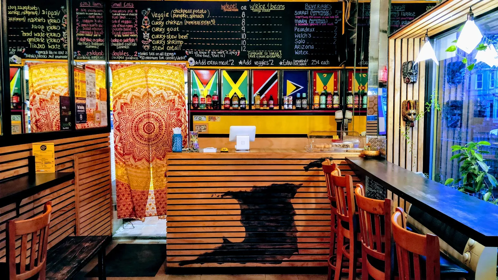 Suzy's Roti Parlour, caribbean kitchen at 907 Church Avenue in Brooklyn, New York