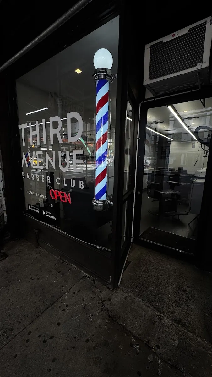 Third Avenue Barber Club, hair salon at 162 East 23rd Street in Manhattan, New York
