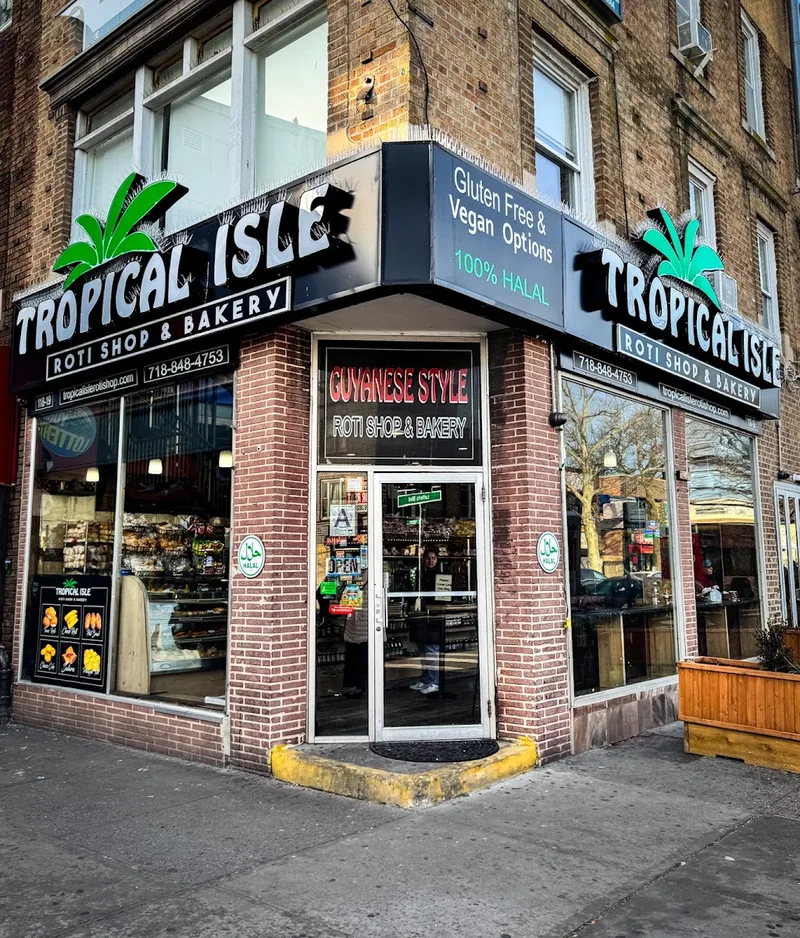 Tropical Isle Roti Shop and Bakery, caribbean kitchen at 118-19 Liberty Avenue in Queens, New York