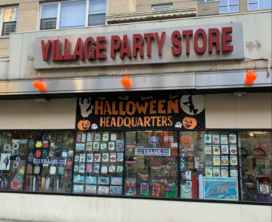 Village Party Store, party rentals at 13 East 8th Street in Manhattan, New York