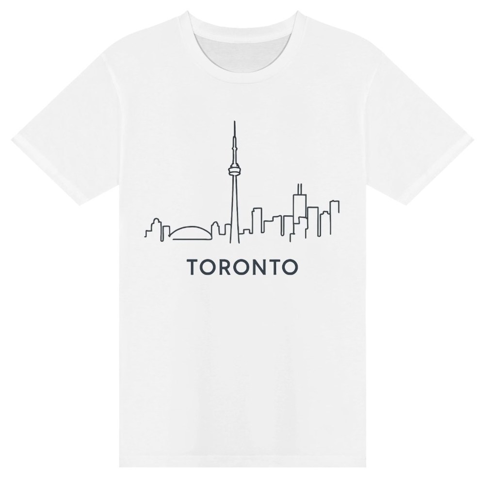 Toronto Skyline T-Shirt - Minimal Line Art Tee, See The Five Toronto merch